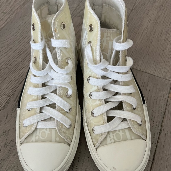 All white Dior High top sneakers - Picture 2 of 3